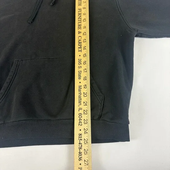 Adidas Black & Gold 3 Stripe Pullover Hoodie Sweatshirt Mens Size Medium M - Picture 3 of 10